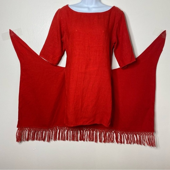 ⚜️❤️VINTAGE DKNY❤️⚜️ size. 4 Red wrap dress - Picture 3 of 10